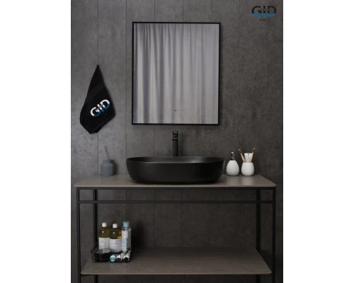 Раковина Gid Bm1348 53355 накладная черная матовая 61x41x13.5