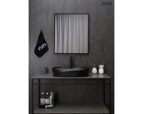 Раковина Gid Bm777 53357 накладная черная матовая 60x39x13.5