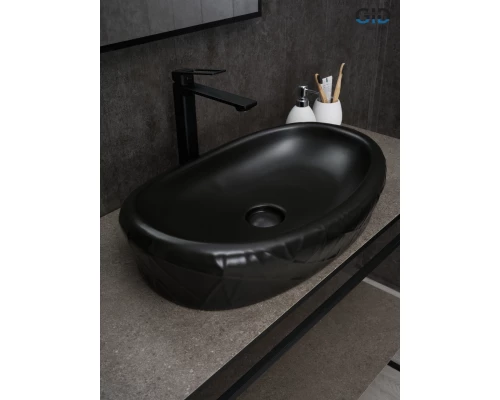 Раковина Gid Bm777 53357 накладная черная матовая 60x39x13.5