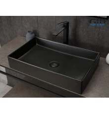 Раковина Gid Bm9496 53363 накладная черная матовая 60.5x37x11