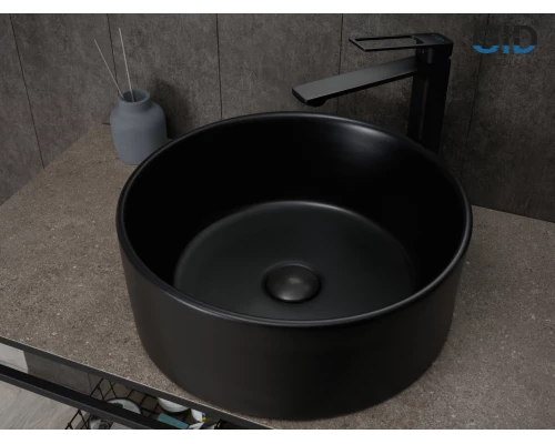 Раковина Gid Bm9011 53368 накладная черная матовая 40x40x15