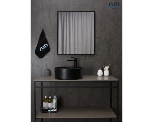 Раковина Gid Bm9011 53368 накладная черная матовая 40x40x15