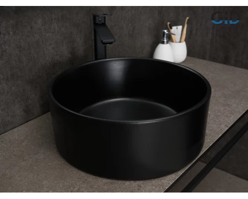 Раковина Gid Bm9011 53368 накладная черная матовая 40x40x15