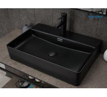Раковина Gid Bm9256 53375 накладная черная матовая 60x42x14
