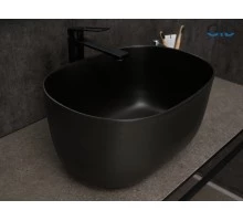 Раковина Gid N9302bg 53377 накладная черная графит 45x32x22