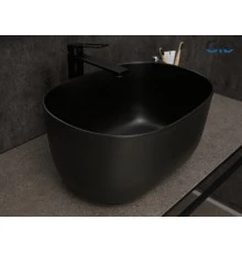 Раковина Gid N9302bg 53377 накладная черная графит 45x32x22