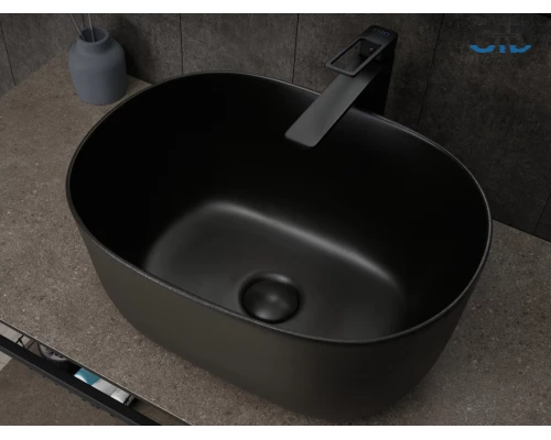 Раковина Gid N9302bg 53377 накладная черная графит 45x32x22