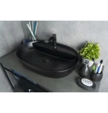 Раковина Gid Bm1346 53345 накладная черная матовая 61x41x14