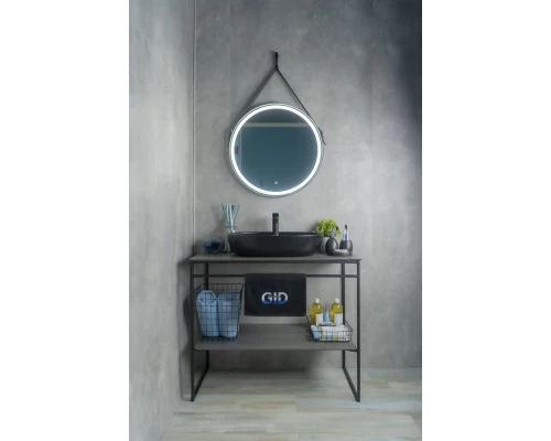 Раковина Gid Bm1346 53345 накладная черная матовая 61x41x14