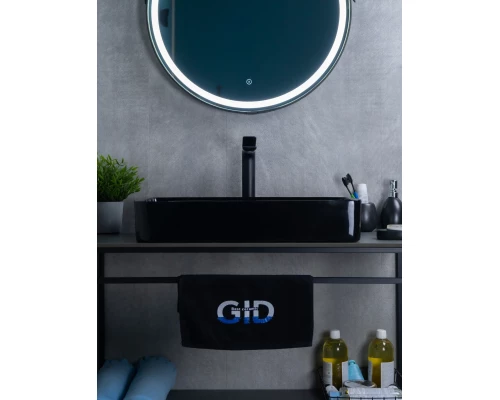 Раковина Gid BL9396 53346 накладная черная глянцевая 60x34x11