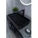 Раковина Gid BL9396 53346 накладная черная глянцевая 60x34x11