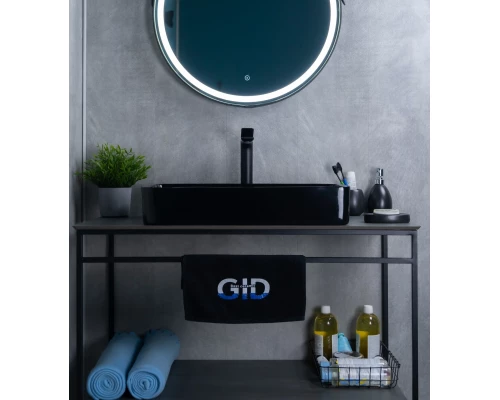 Раковина Gid BL9396 53346 накладная черная глянцевая 60x34x11