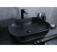 Раковина Gid Bm1302 53348 накладная черная матовая 50x40x14