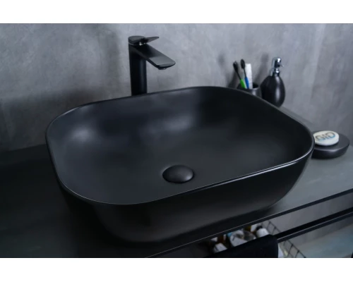 Раковина Gid Bm1302 53348 накладная черная матовая 50x40x14