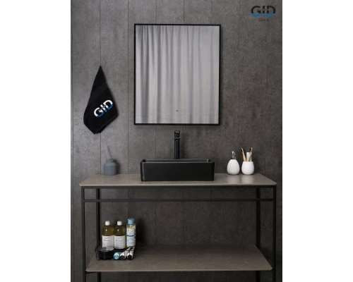Раковина Gid Bm1104 53359 накладная черная матовая 46x23x12