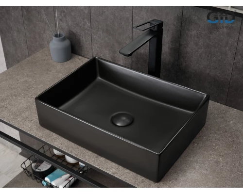Раковина Gid Bm1204 53360 накладная черная матовая 45x32x11