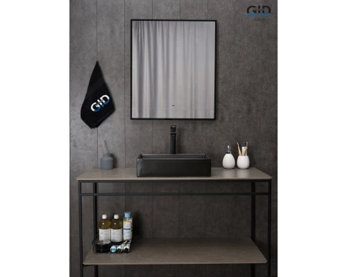 Раковина Gid Bm1204 53360 накладная черная матовая 45x32x11