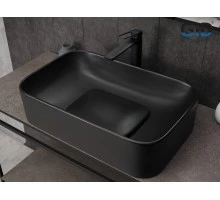 Раковина Gid Bm9598 53365 накладная черная матовая 61x38x15