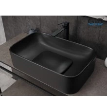 Раковина Gid Bm9598 53365 накладная черная матовая 61x38x15