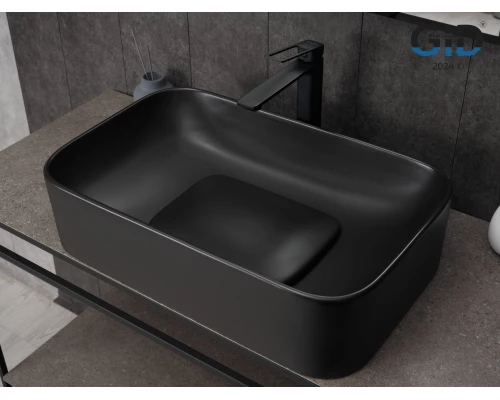 Раковина Gid Bm9598 53365 накладная черная матовая 61x38x15