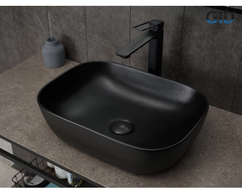 Раковина Gid Bm1333 53367 накладная черная матовая 46x32.5x13.5