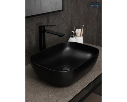 Раковина Gid Bm1333 53367 накладная черная матовая 46x32.5x13.5