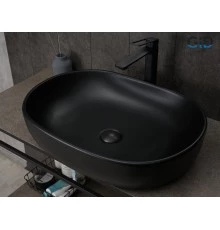 Раковина Gid Bm9026a 53369 накладная черная матовая 60x40x15