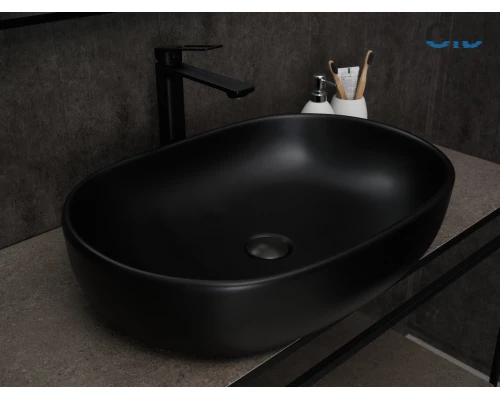 Раковина Gid Bm9026a 53369 накладная черная матовая 60x40x15