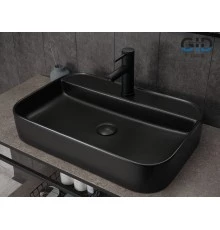 Раковина Gid Bm9660 53376 накладная черная матовая 60x40x11