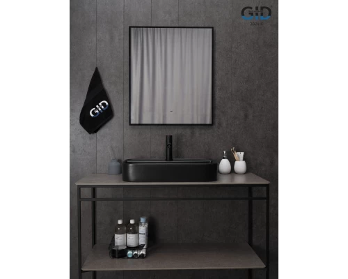 Раковина Gid Bm9660 53376 накладная черная матовая 60x40x11