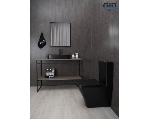 Раковина Gid Bm9660 53376 накладная черная матовая 60x40x11