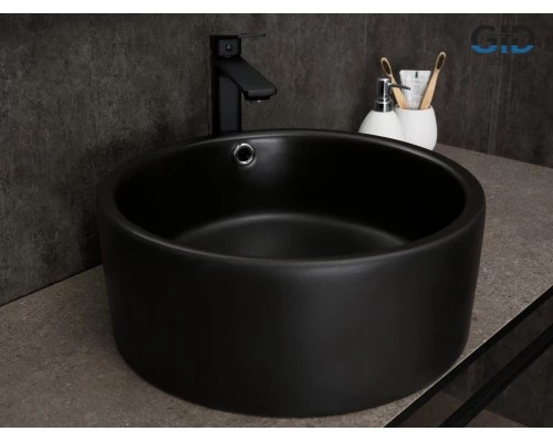 Раковина Gid N9130bg 53382 накладная черная графит 41.5x41.5x16.5