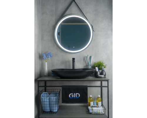 Раковина Gid Bm9175 53333 накладная черная матовая 66.5x41x12