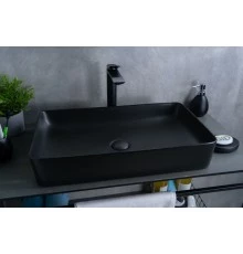 Раковина Gid Bm9396 53344 накладная черная матовая 60x34x11