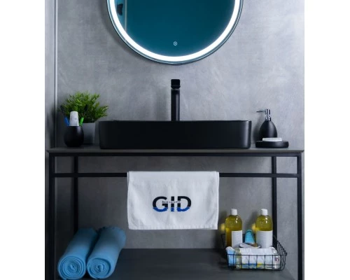 Раковина Gid Bm9396 53344 накладная черная матовая 60x34x11