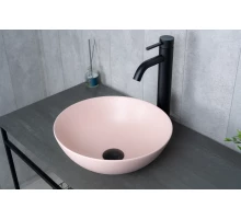 Раковина Gid 9081pkm 53403 накладная розовая матовая 36x36x14