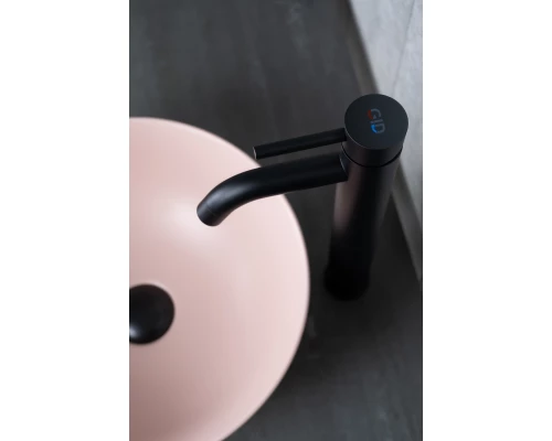 Раковина Gid 9081pkm 53403 накладная розовая матовая 36x36x14