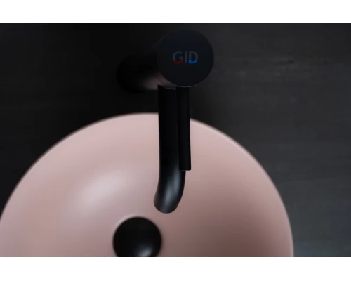 Раковина Gid 9081pkm 53403 накладная розовая матовая 36x36x14