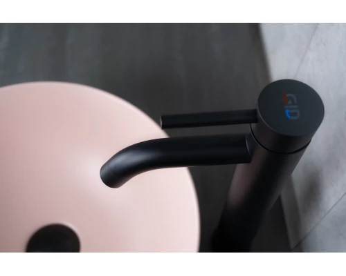 Раковина Gid 9081pkm 53403 накладная розовая матовая 36x36x14