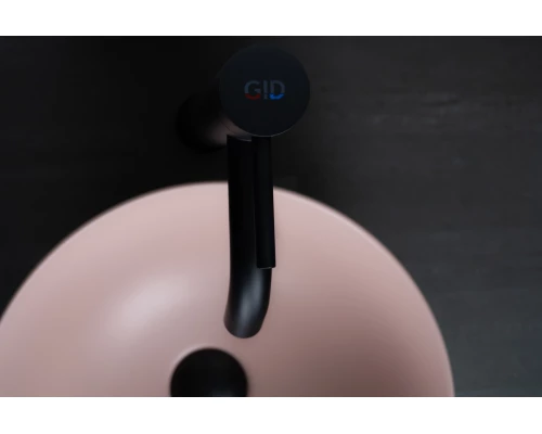 Раковина Gid 9081pkm 53403 накладная розовая матовая 36x36x14