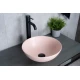 Раковина Gid 9081pkm 53403 накладная розовая матовая 36x36x14