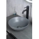 Раковина Gid 9081gnm 53404 накладная серая матовая 36x36x14