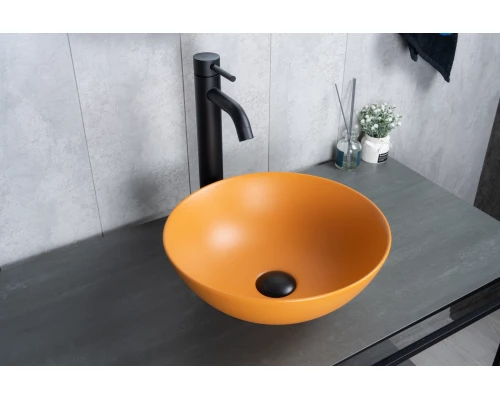 Раковина Gid 9081orm 53405 накладная оранжевая матовая 36x36x14