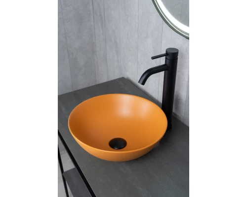 Раковина Gid 9081orm 53405 накладная оранжевая матовая 36x36x14