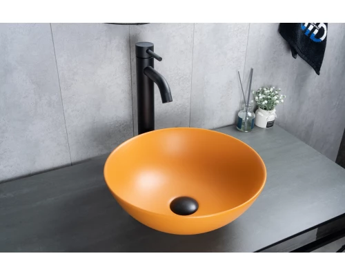 Раковина Gid 9081orm 53405 накладная оранжевая матовая 36x36x14