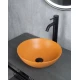 Раковина Gid 9081orm 53405 накладная оранжевая матовая 36x36x14