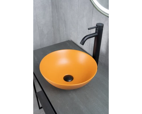 Раковина Gid 9081orm 53405 накладная оранжевая матовая 36x36x14