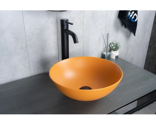 Раковина Gid 9081orm 53405 накладная оранжевая матовая 36x36x14