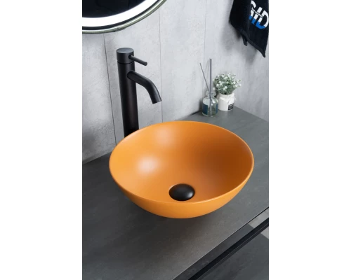 Раковина Gid 9081orm 53405 накладная оранжевая матовая 36x36x14