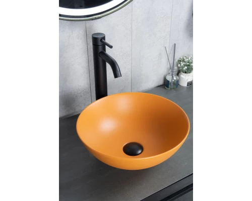 Раковина Gid 9081orm 53405 накладная оранжевая матовая 36x36x14